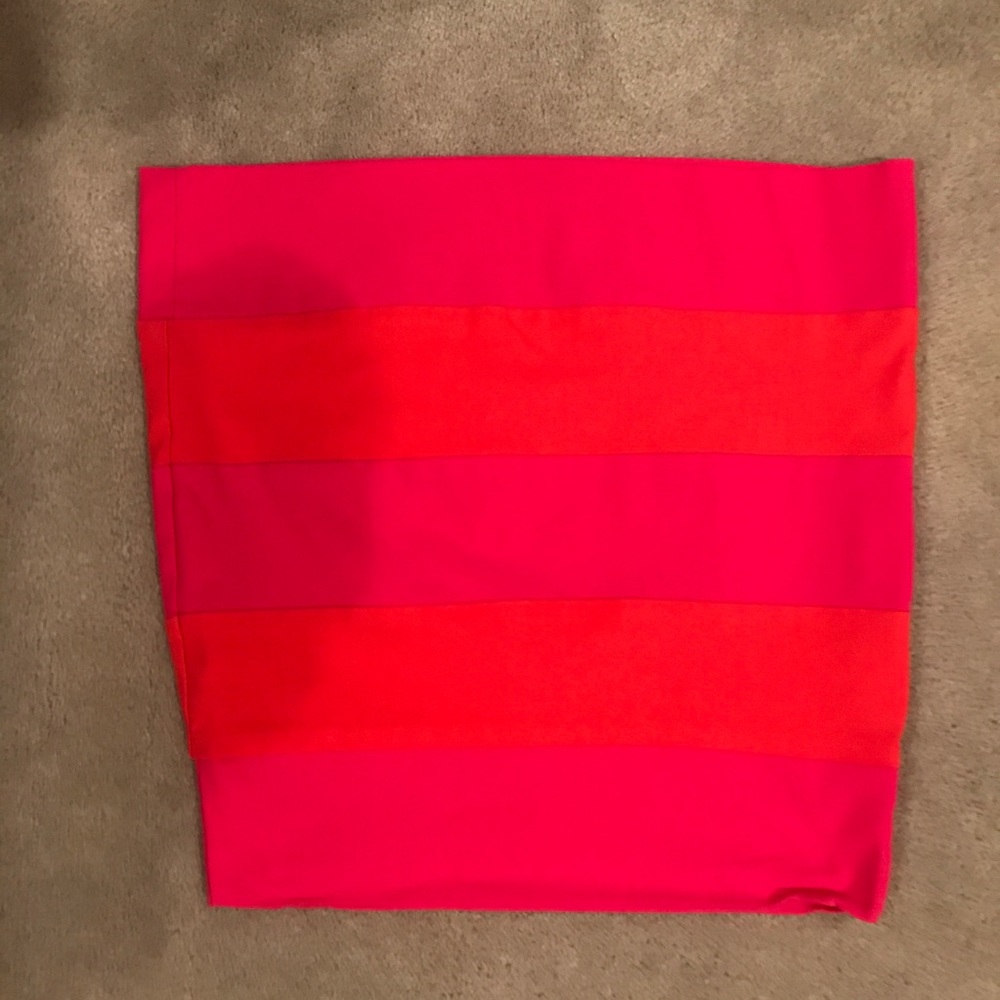 Pink and orange mini skirt